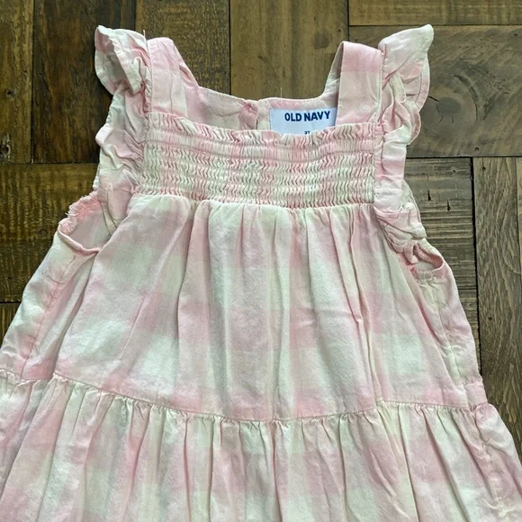 Old Navy Pink Plaid Dress 3T - Picture 2 of 5